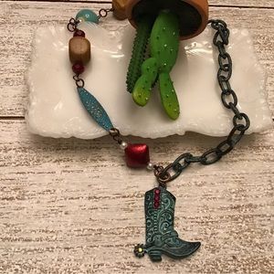 🩸[2/$32.00]🩸 Cowgirl Boot Necklace
